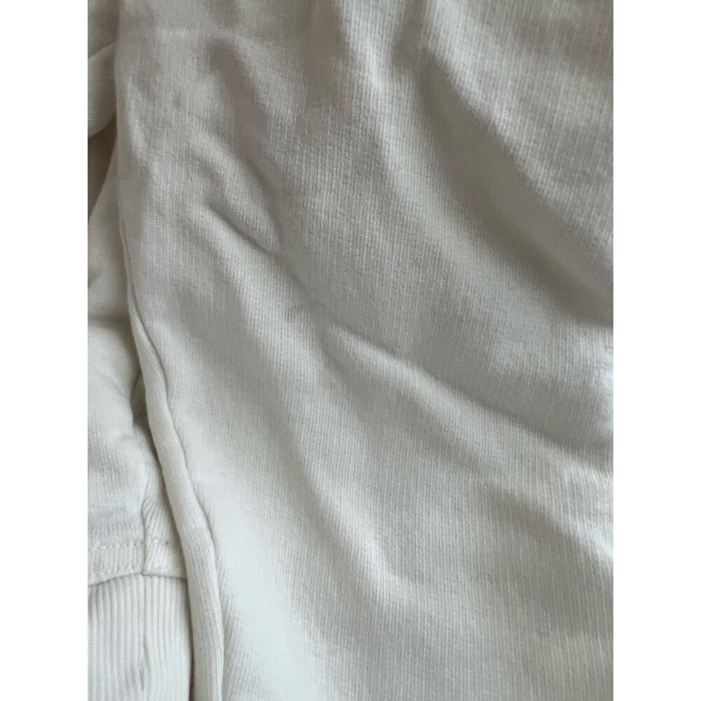 Vince Cardigan Medium French Terry Bone Button Ivory Lounge Basic Long Sleeve - Picture 4 of 8